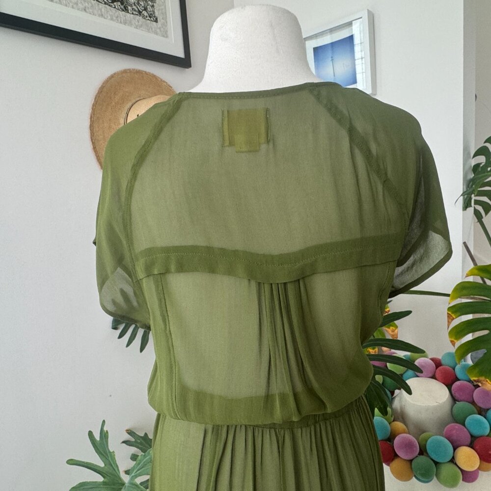 Anthropologie Maeve Green Sheer Midori Duster Cardigan Size X Small XS - Picture 7 of 11